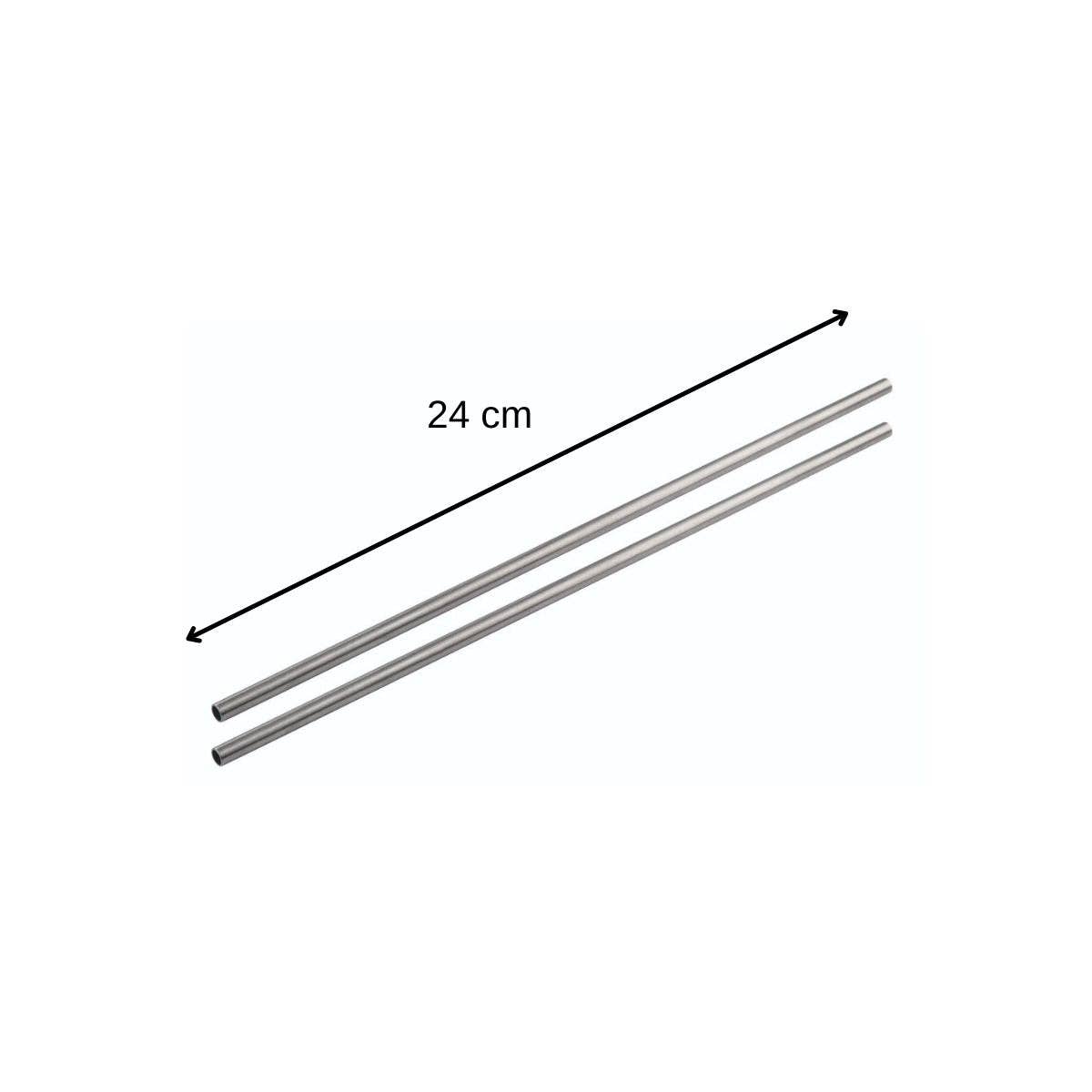 Zenker - Wholesale Drink Stirrer - Set of 4 stainless steel straws with cleaning brush 24 cm Fackelmann Bar Concept2