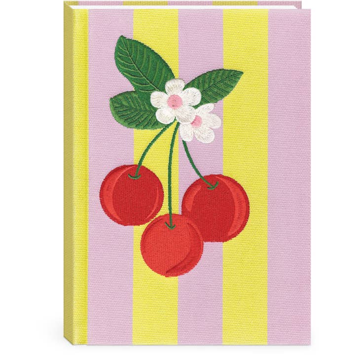 CHERRIES CANVAS JOURNAL for wholesale by Lady Jayne