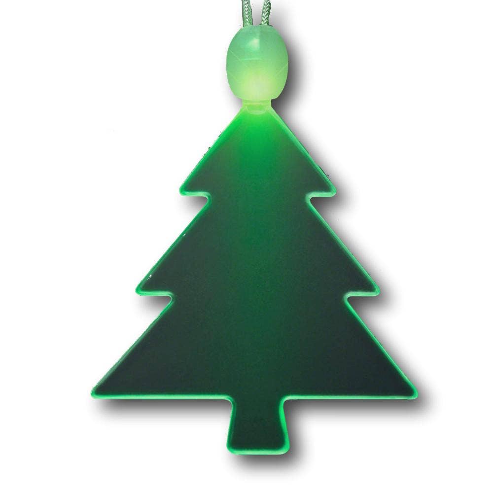 Blinkee.com, LLC - Vendita all'ingrosso Collana con ciondolo/pendaglio - Collana LED con ciondolo a forma di albero di Natale illuminato verde2