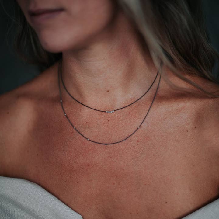 Diamond Bead Station Necklace for wholesale by The Wild Diamond