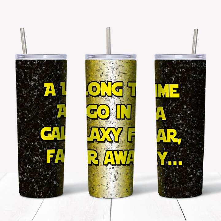 For længe siden Gul 20oz Straight Tumbler Transfer for engroshandel hos Rustic Pineapple