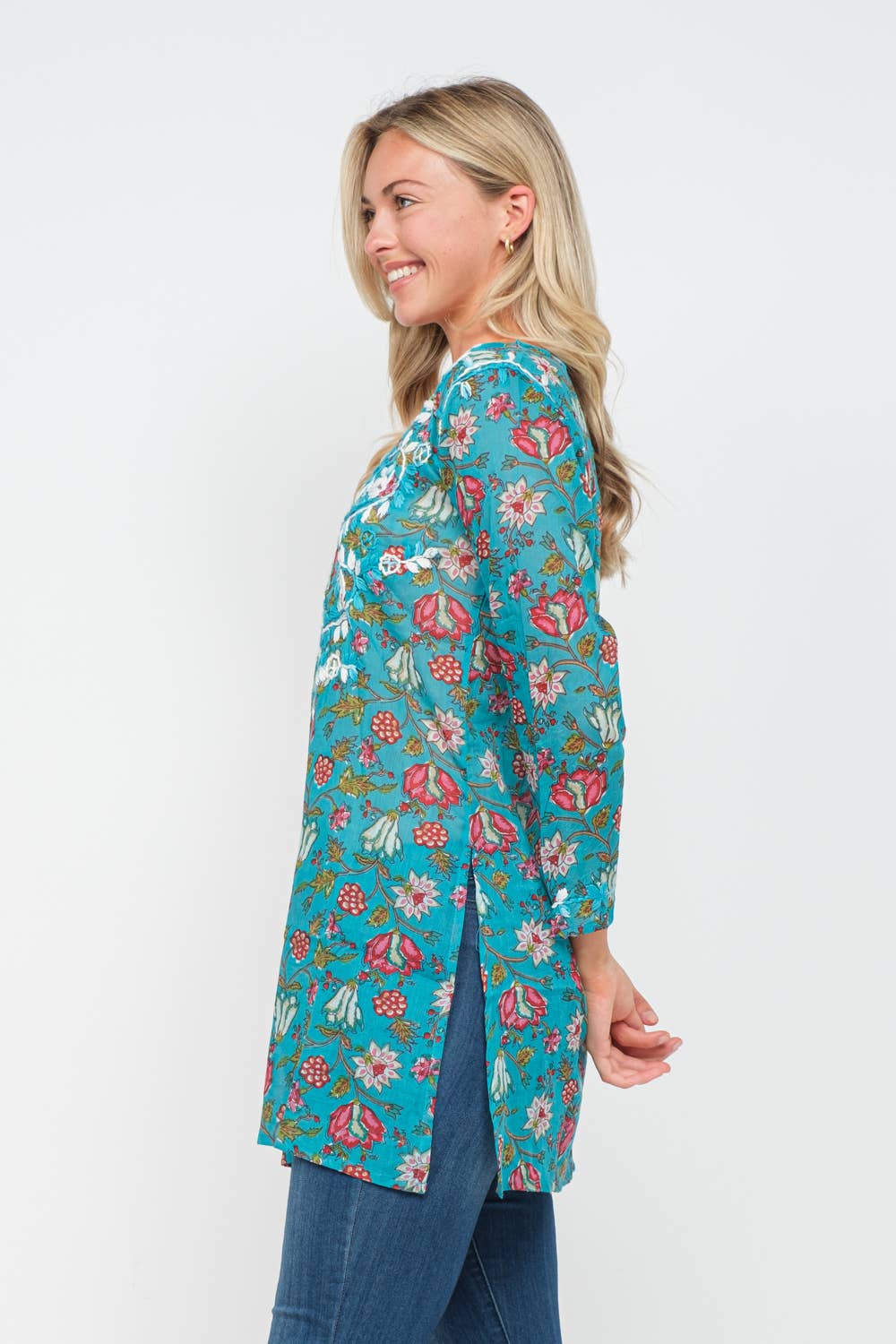 Raj Trading & Imports (USA) Inc. - Wholesale Tunic - Women's - Jackie Printed Embroidered Tunic1