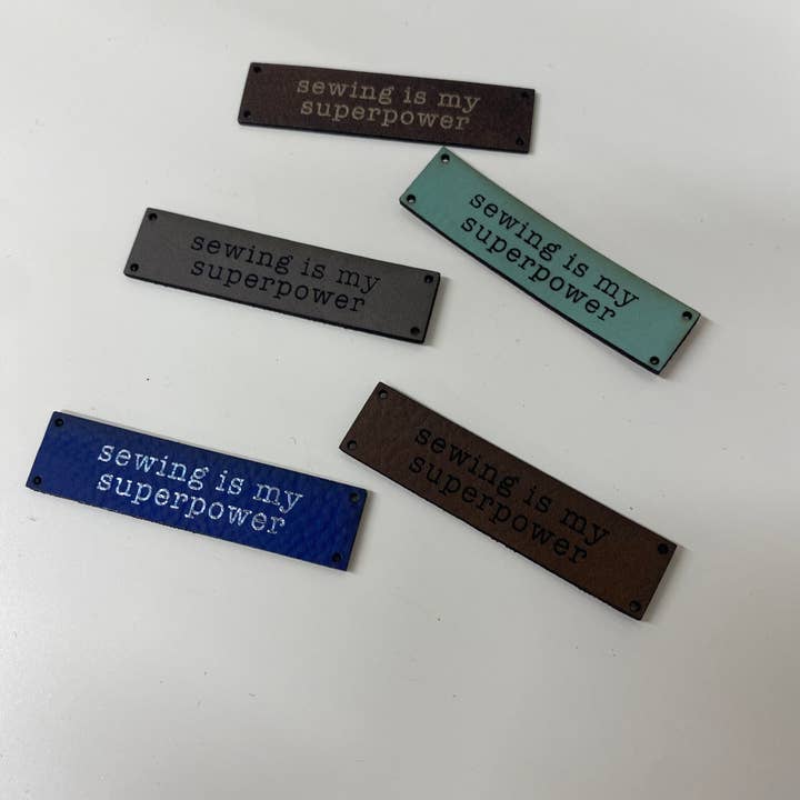 Infamous Cuts - Wholesale Craft Supplies - Sewing is my Superpower — Leather Sewing Label2