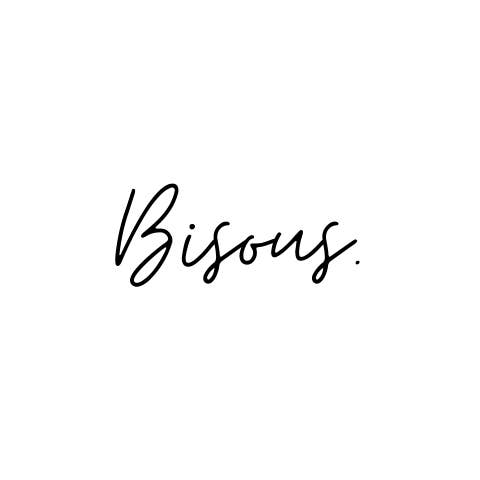 Sioou – wholesale Temporary tattoo – Kisses x5 Black 'Bisous' Temporary Tattoo Set