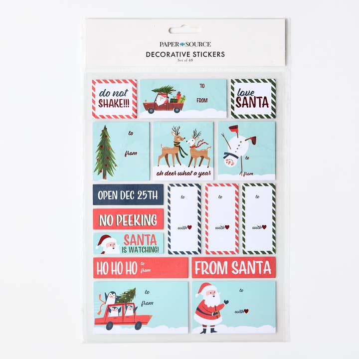 Love from Santa Adhesive Gift Tags for wholesale by Paper Source Wholesale