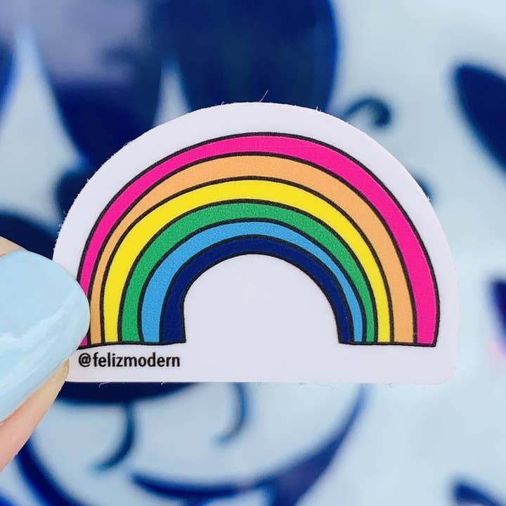 Mini autocollant arc-en-ciel pour la vente par Feliz Modern