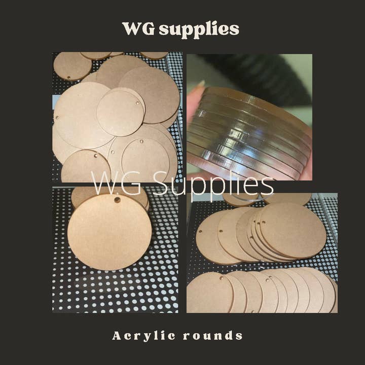 CLEAR ACRYLIC ROUNDS for wholesale by WG Supplies