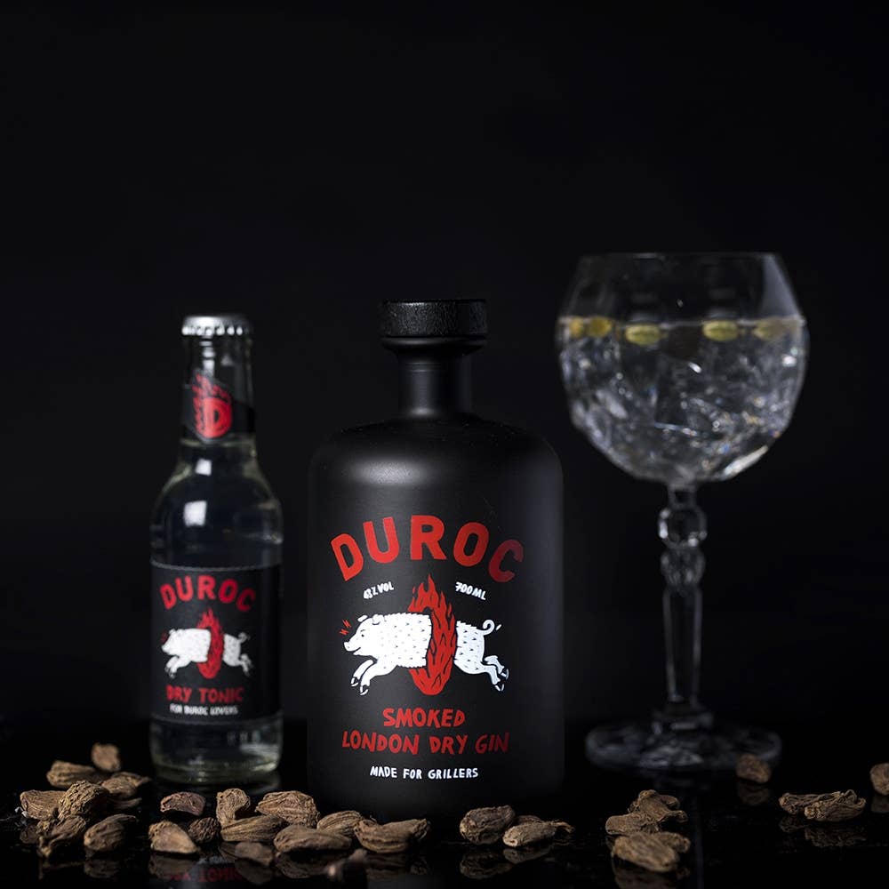 Duroc Gin - Wholesale Gin - Duroc Smoked Gin Combo Kit+6 Tonic Water - London Dry Gin6