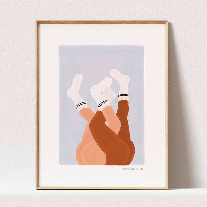 Kunsttryk "Love Socks" (A4) for engroshandel hos Thomas Gravereau