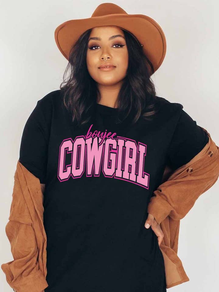 Women Graphic Tee, Boujee Cowgirl for wholesale by Khristee