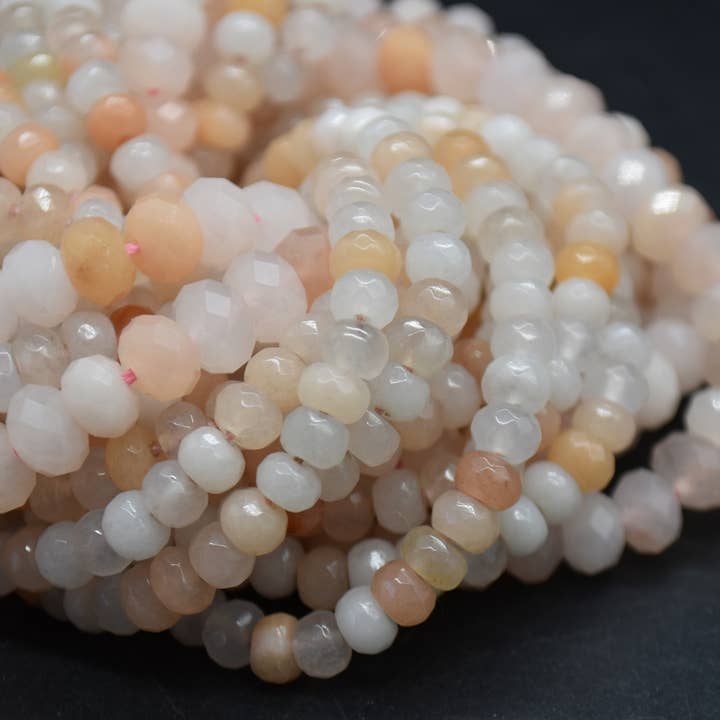 Roze Aventurijn Facetgeslepen Rondelle Spacer Kralen van Kwaliteit A voor wholesale door Oriental Direct Craft Supplies