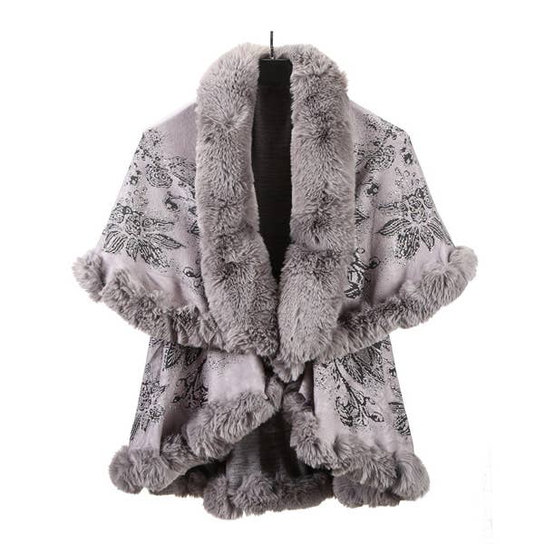 Nima Accessories Inc - Wholesale Cape - Women's - Ladies Faux Fur Winter Cape4