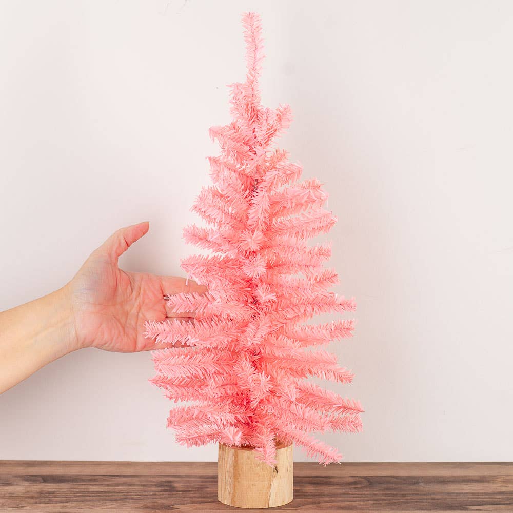 Factory Direct Craft - Vendita all'ingrosso Alberi di Natale finti - Albero di Pino Artificiale Rosa da 46 cm4