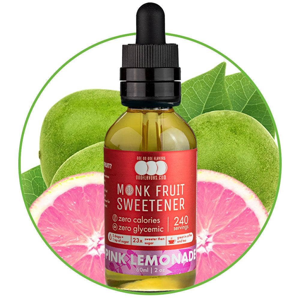 OOOFlavors.com - Wholesale Flavored Syrup - Monk Fruit (Pink Lemonade)0