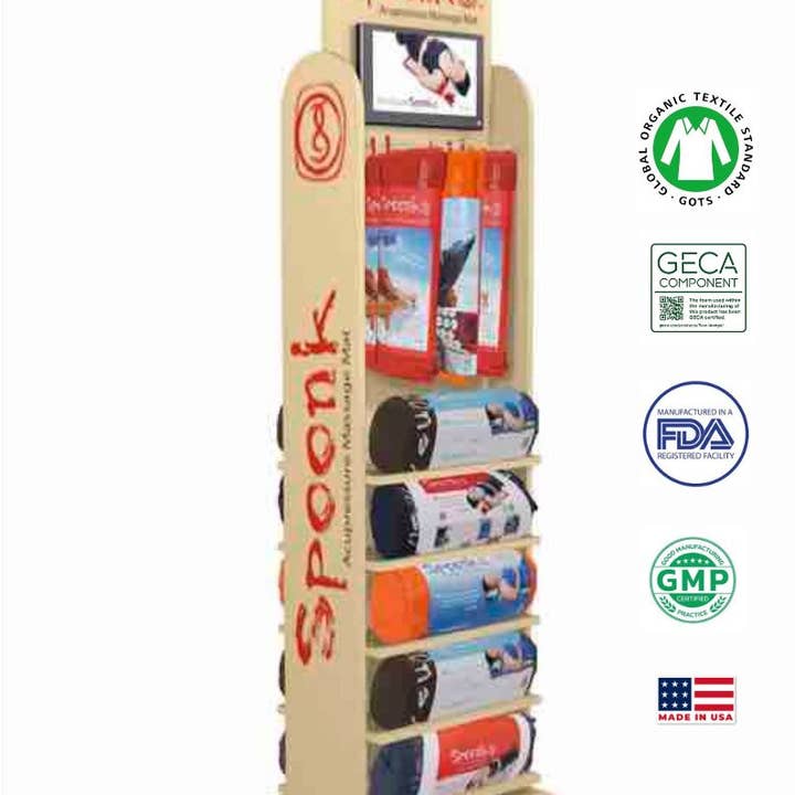 Spoonk Space Inc. - Wholesale Sleep/Eye Mask - 8 pc Acupressure Mats Regular in the hemp bag