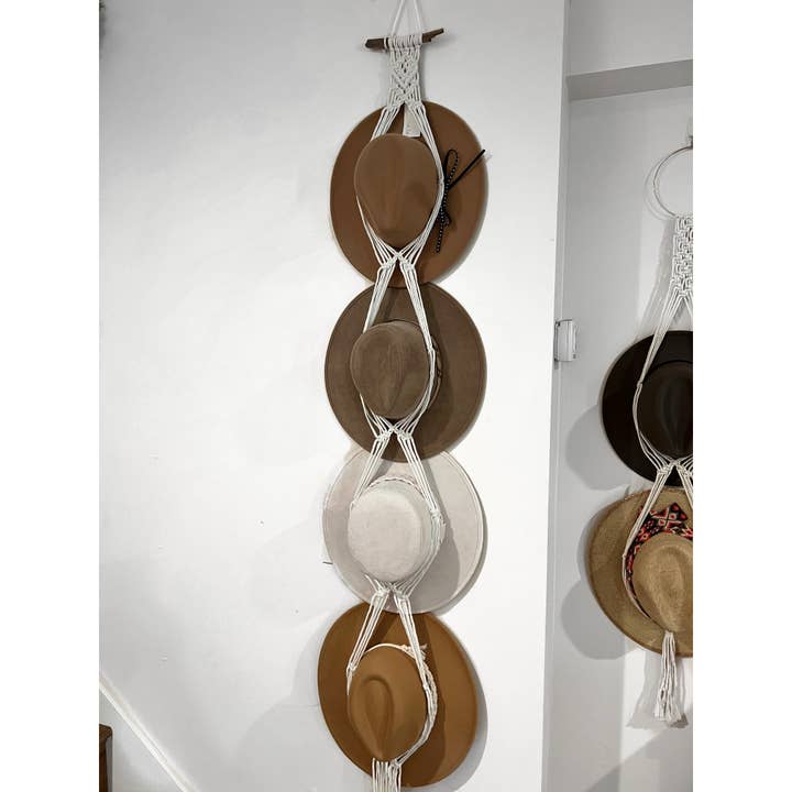 Tassels and Fringe - Vente Porte-chapeaux - Porte-chapeau en macramé (4 niveaux)