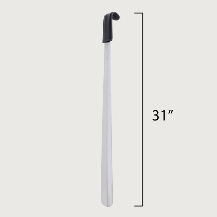 FootFitter - Wholesale Shoe Horn - Unisex - FootFitter Long Stainless Steel & Leather Shoe Horn, 31"1