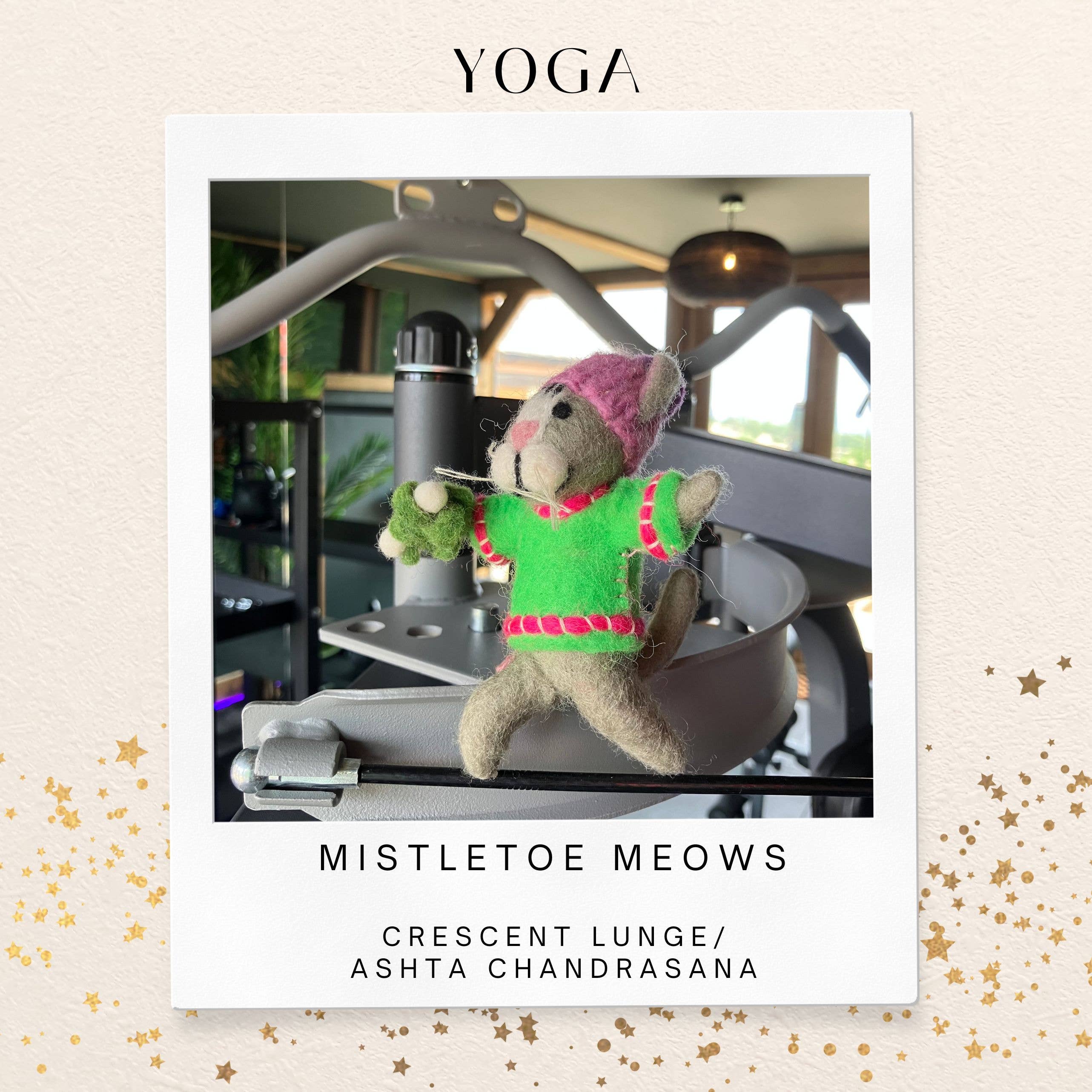 Felt So Good - Vendita all'ingrosso Decorazione - Decorazione natalizia a forma di gatto con vischio in feltro fatto a mano3