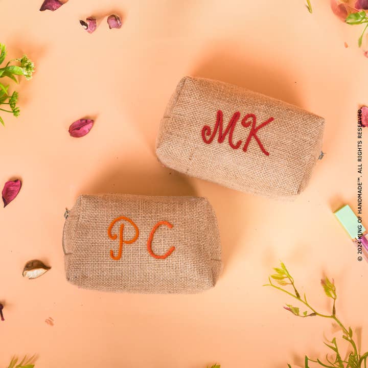 King Of Handmade - Wholesale Makeup/Cosmetic Bag - Personalized Makeup Bag - Cosmetic Bags - jute bags