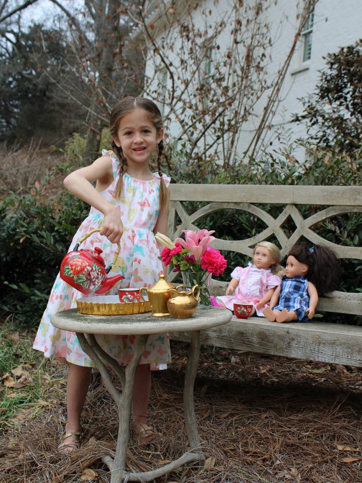 Minna - Wholesale Dress - Kids - Tiered Twirl Dress - Butterfly Ballet Petal Pastels25