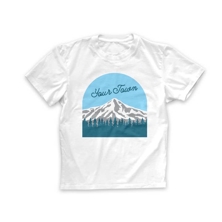 Personalized City Toddler T-Shirt - Mountain Top View for wholesale by Rock Scissor Paper