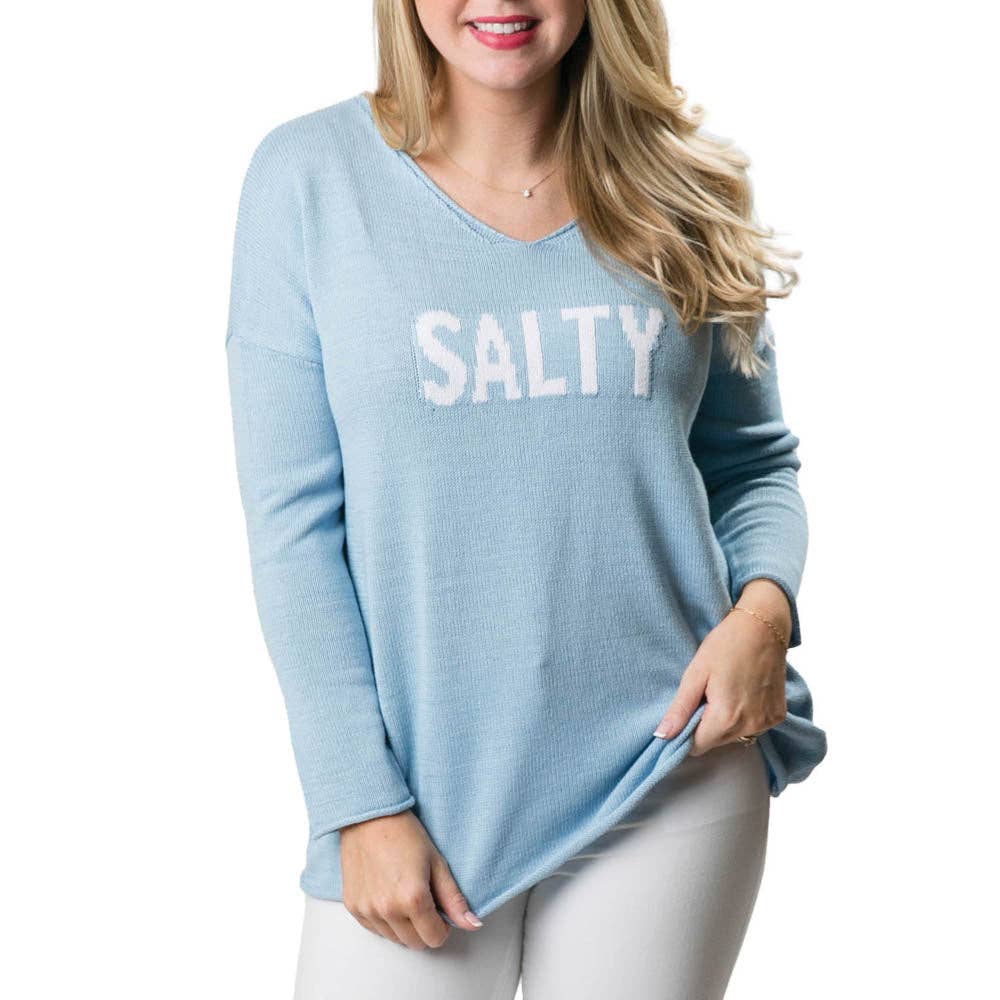 Top It Off - Wholesale Knit Sweater - Women's - Cove V-Neck Beach and Salty Sweaters- Casual Fun - Winter 20254