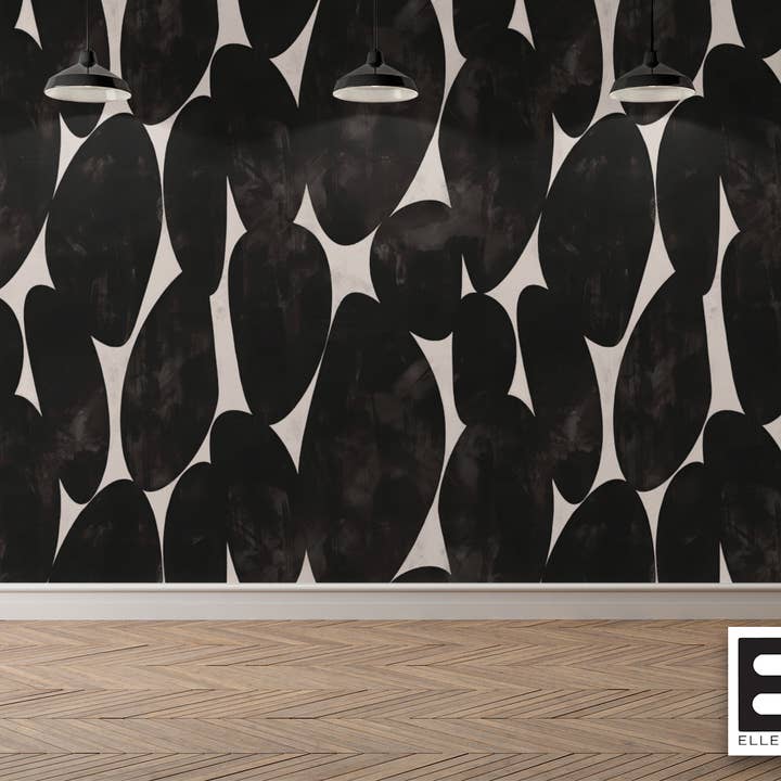 Charcoal Stone Luxury Textured Abstract Wallpaper for wholesale by ELOISE WORLD STUDIO