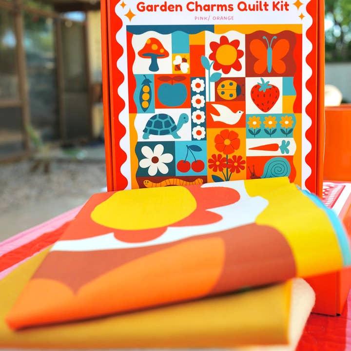 With Love by Kristy - Wholesale Craft Sewing Kit - Beginner Quilt Kit - Garden Charms Whole Cloth Quilt Kit 2