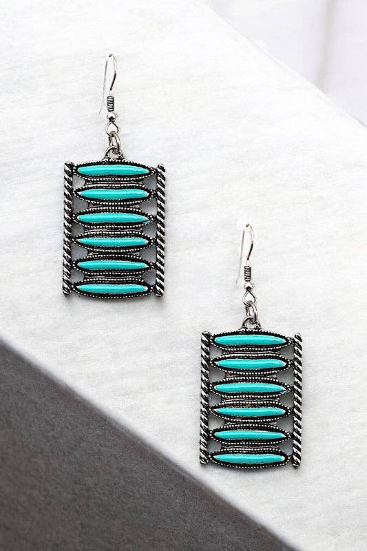 Andrea Bijoux - Wholesale Dangle Earrings - WESTERN GEM LINK DANGLE EARRING1