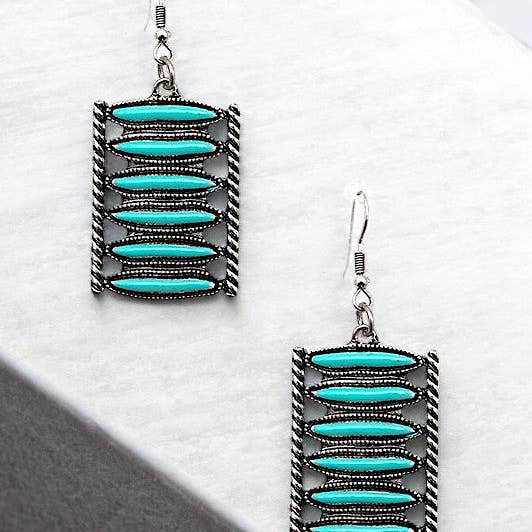 Andrea Bijoux - Wholesale Dangle Earrings - WESTERN GEM LINK DANGLE EARRING1