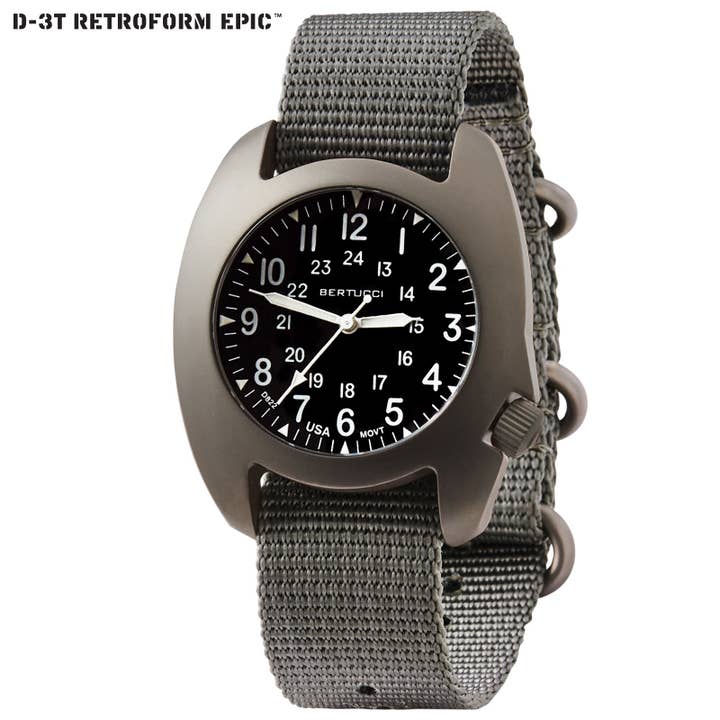 D-3T RETROFORM EPIC Black Dial Vintage Nylon Band for wholesale by Bertucci