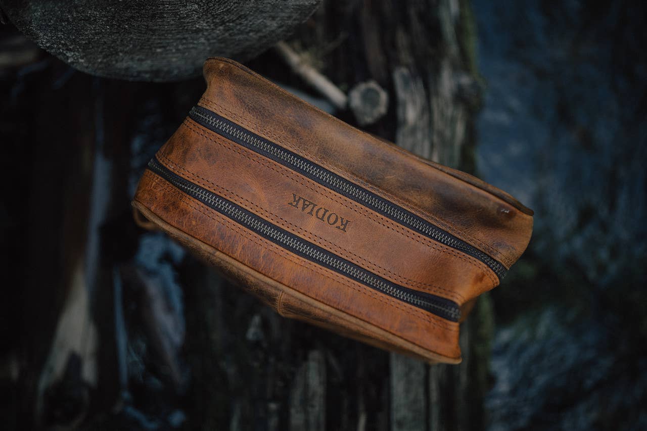 Kodiak Leather - Wholesale Toiletry Bag - Men's - Buffalo Leather Dopp9