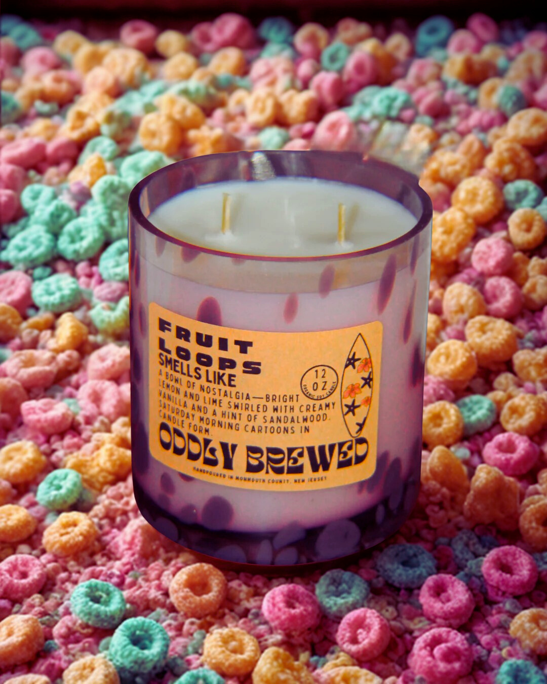 Oddly Brewed - Wholesale Jar/Filled Candle - Limited-Editon Fruit Loops Soy Candle4