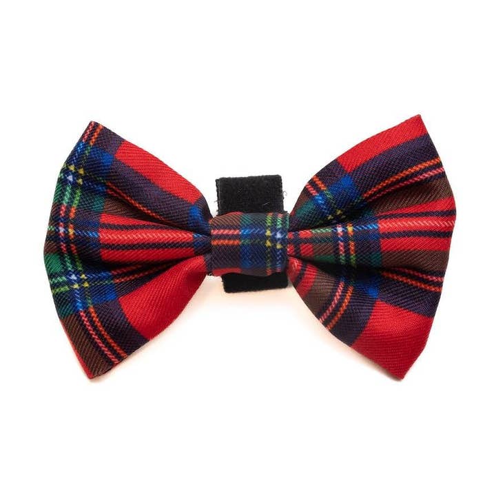 Funk The Dog Tartan Sløjfe & Bandana Jule Sæt | Rød Traditionel Tartan for engroshandel hos Long Paws