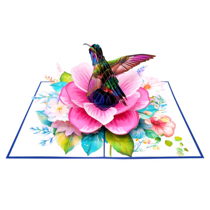 Wonder Paper Art – Engroshandel Hverdagshilsen kort – Kolibri Pop Up Kort - Designet til Særlige Anledninger1