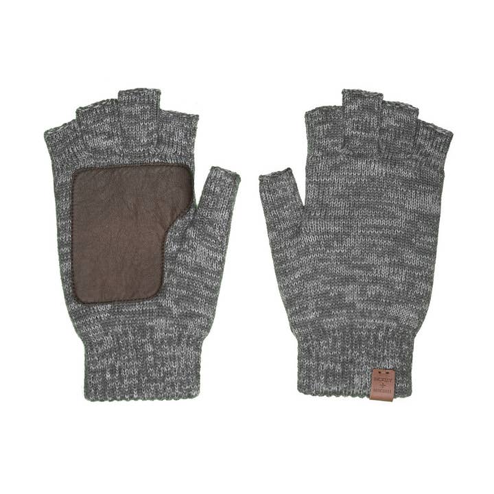 1047-03-6 GUANTI SENZA DITA GRIGIO SCURO TWIST per la vendita all'ingrosso da parte di BICKLEY + MITCHELL AMSTERDAM