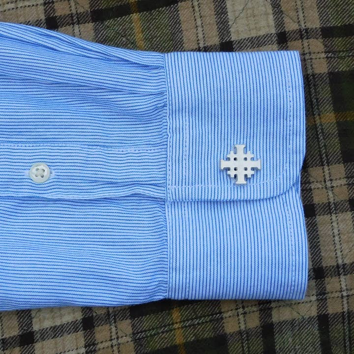 William Sturt Fine Pewter - Wholesale Cufflinks - Jerusalem Cross Pewter Cufflinks - Smooth Hand Cast by Will2