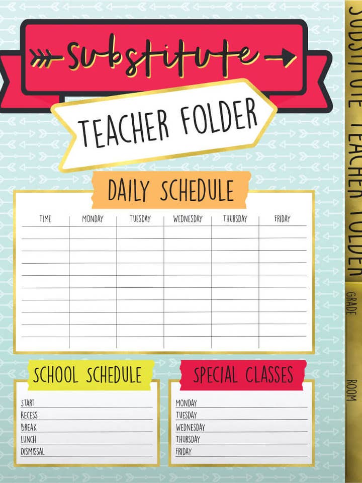 Aim High Substitute Teacher Folder Folder for wholesale by Carson Dellosa Education
