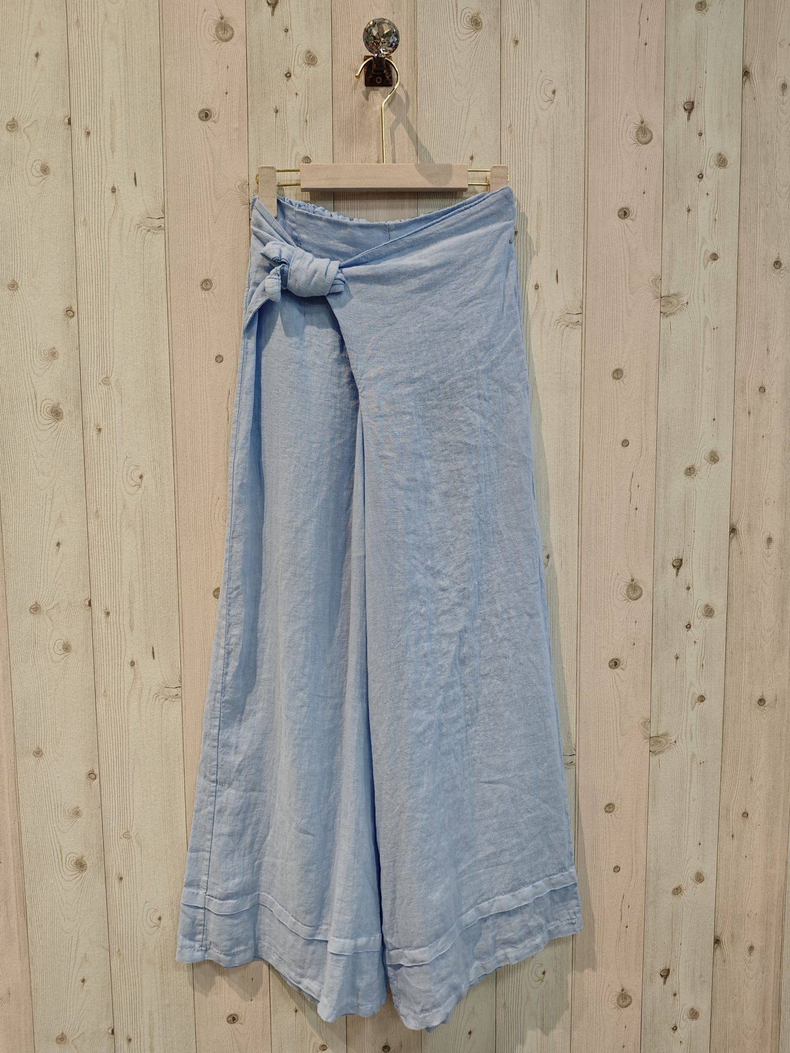 Linen & More - Vendita all'ingrosso Pantalone - Donna - Pantaloni con fusciacca in lino 100% REF 3018813