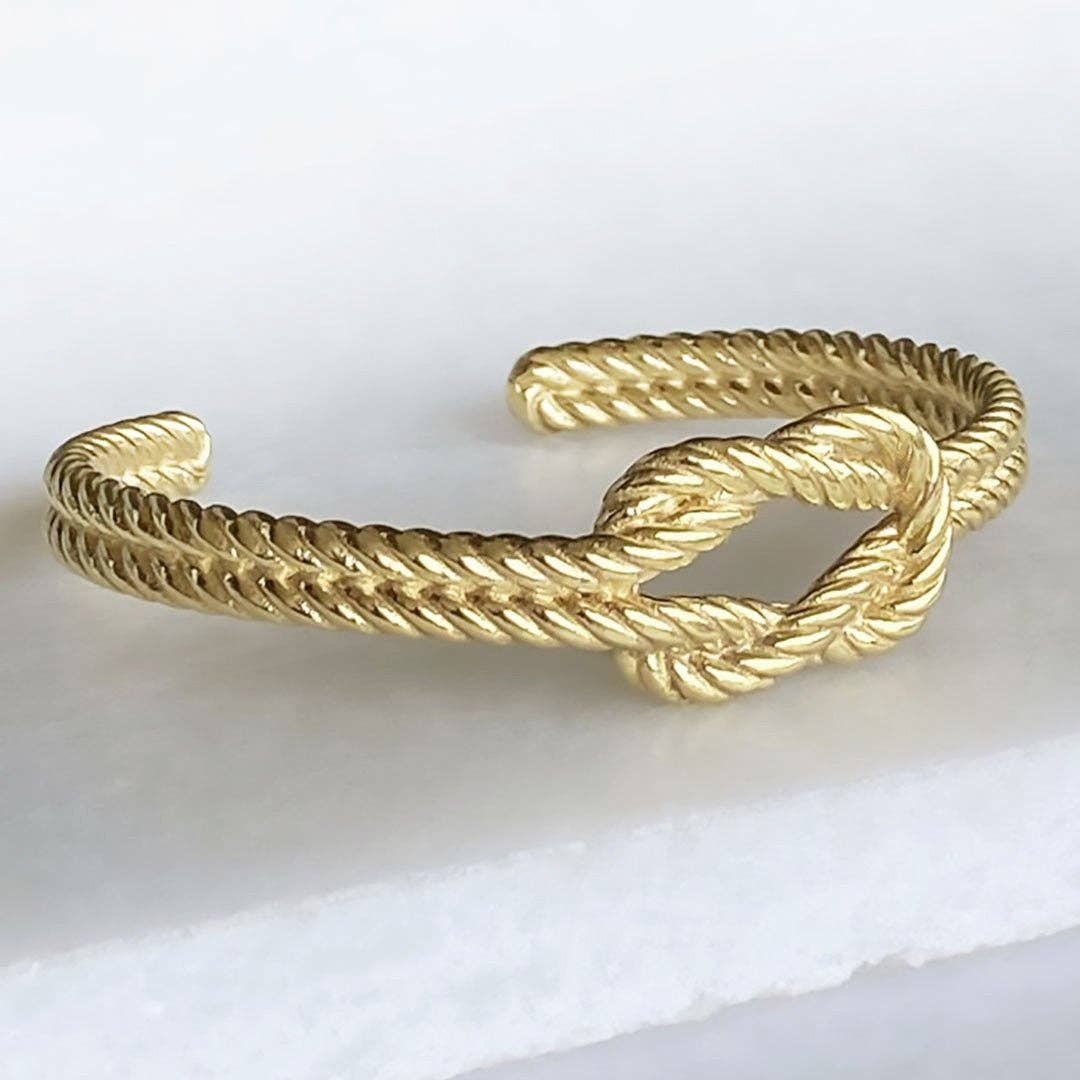 URBAN-EQUESTRIAN - Vendita all'ingrosso Bracciale a polsino - Bracciale Lariat «Love Me Knot» - Oro 14K su ottone1
