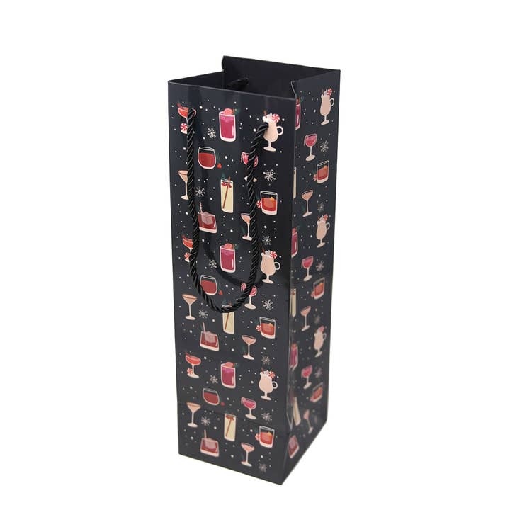 Cute Wine Bag for Holiday Christmas Party Hostess Gift for wholesale by Unblushing