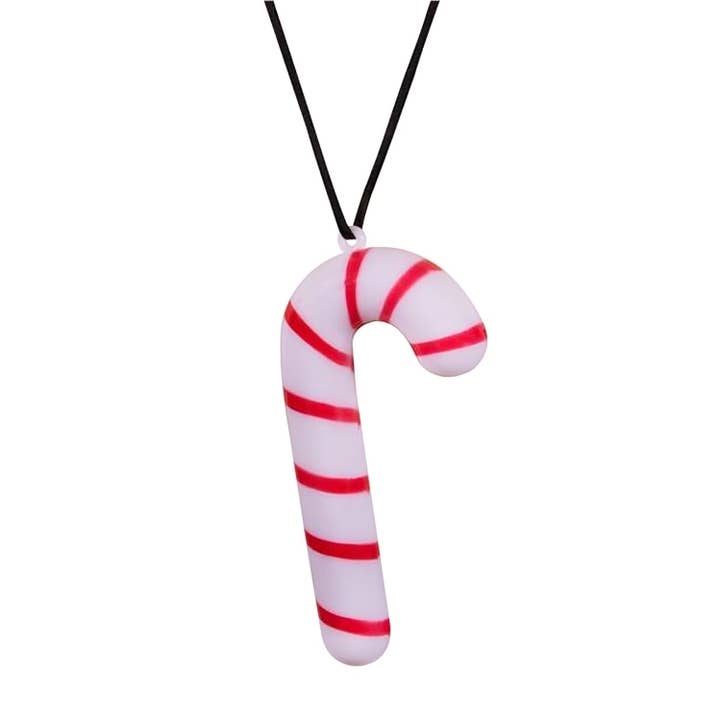 Windy City Novelties - Wholesale Light-Up Toy - Kids & Baby - LED Light-Up Candy Cane Holiday Necklace1