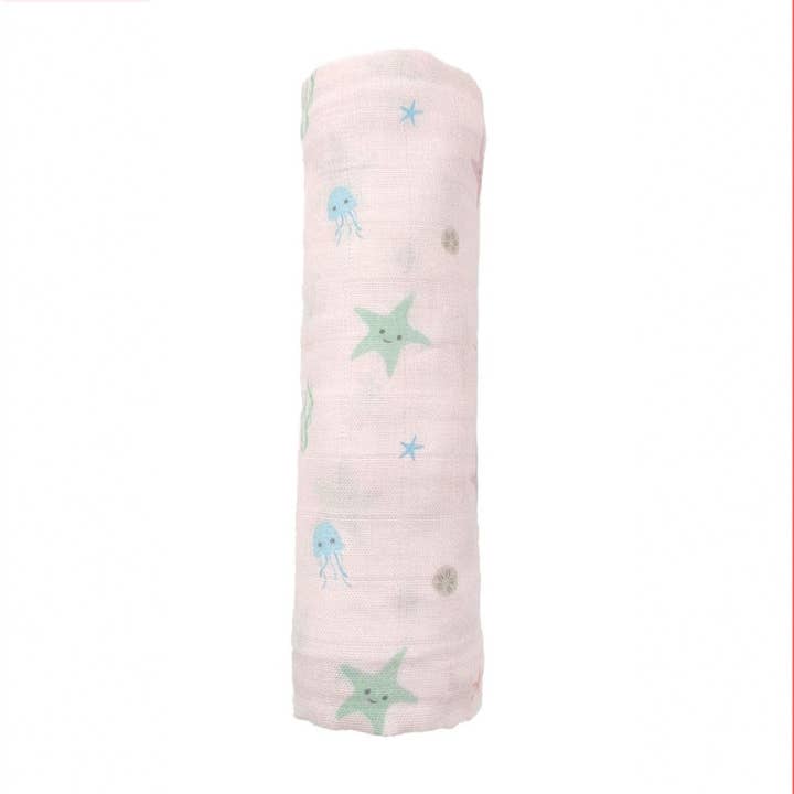 Starfish Swaddle for wholesale by bamboo little