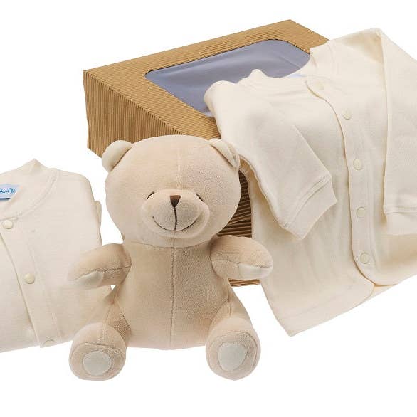 Biologische Beertjesdoos beige voor wholesale door Les Bebes d'Elysea