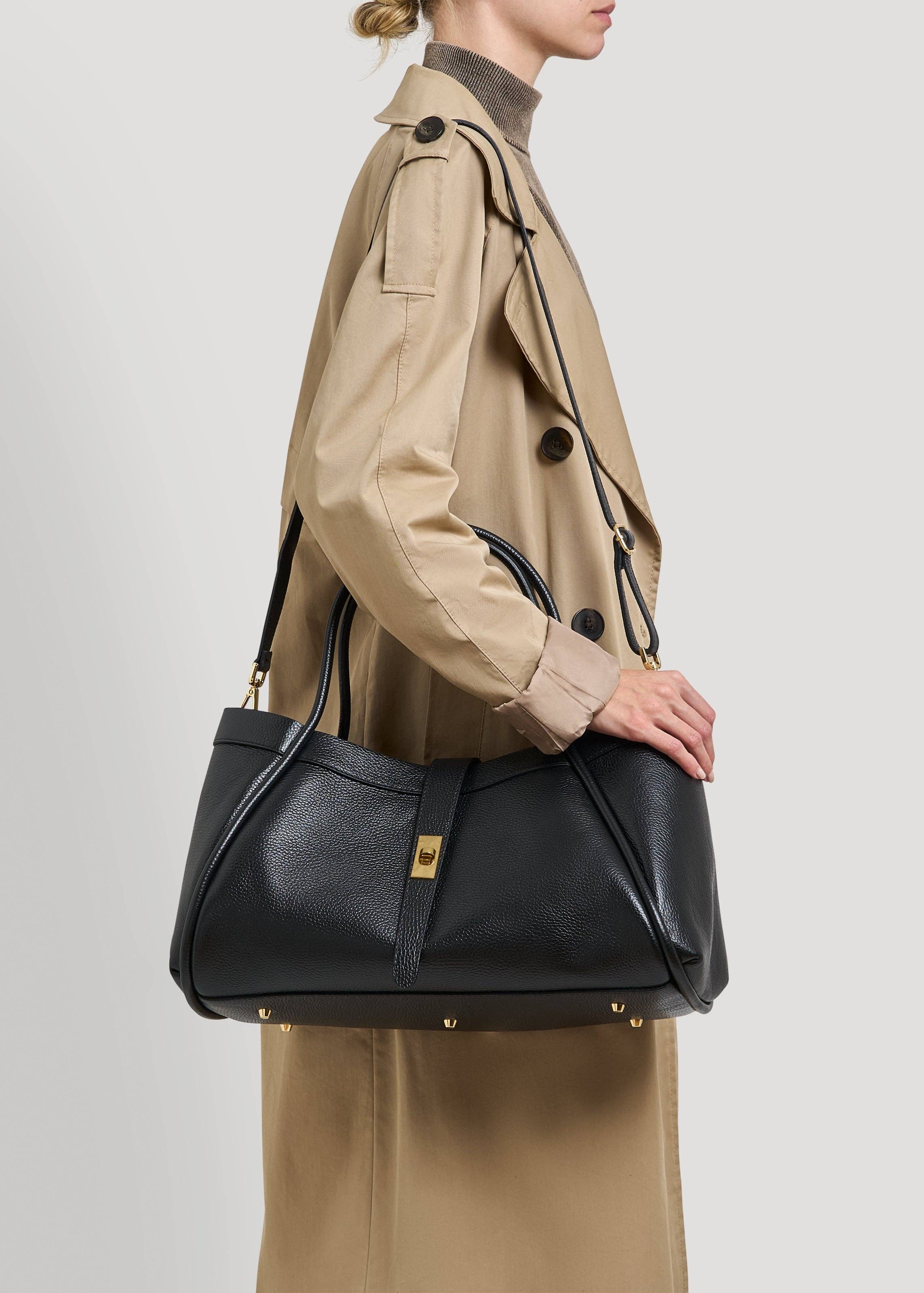 Voemièn - Wholesale Top Handle Bag - Women's - Mayfair Bag in Black Togo Leather6