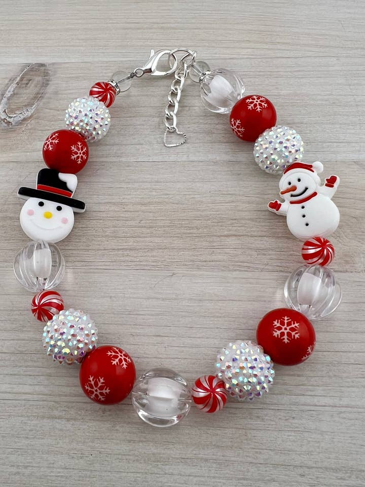 COLLIER CHIEN BONHOMME DE NEIGE CRAMOISI pour la vente par My Trendy Little Pup