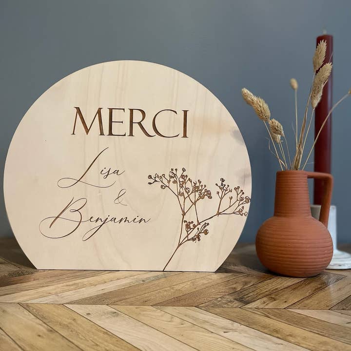 ATELIER MFK - Vendita all'ingrosso Decorazioni da tavolo - Urna in legno personalizzata con incisione | Matrimonio3