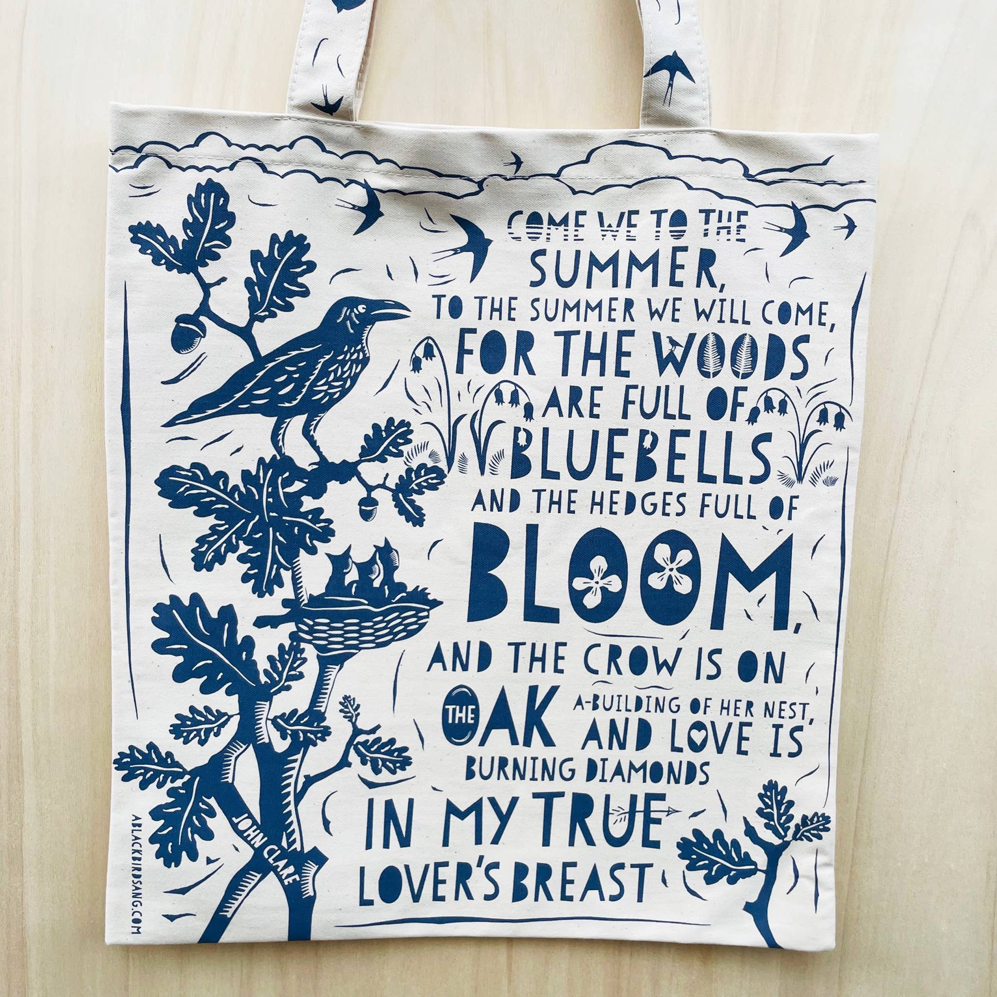 A Blackbird Sang – wholesale Tote bag – Unisex – Bag - Come we to the Summer - John Clare1
