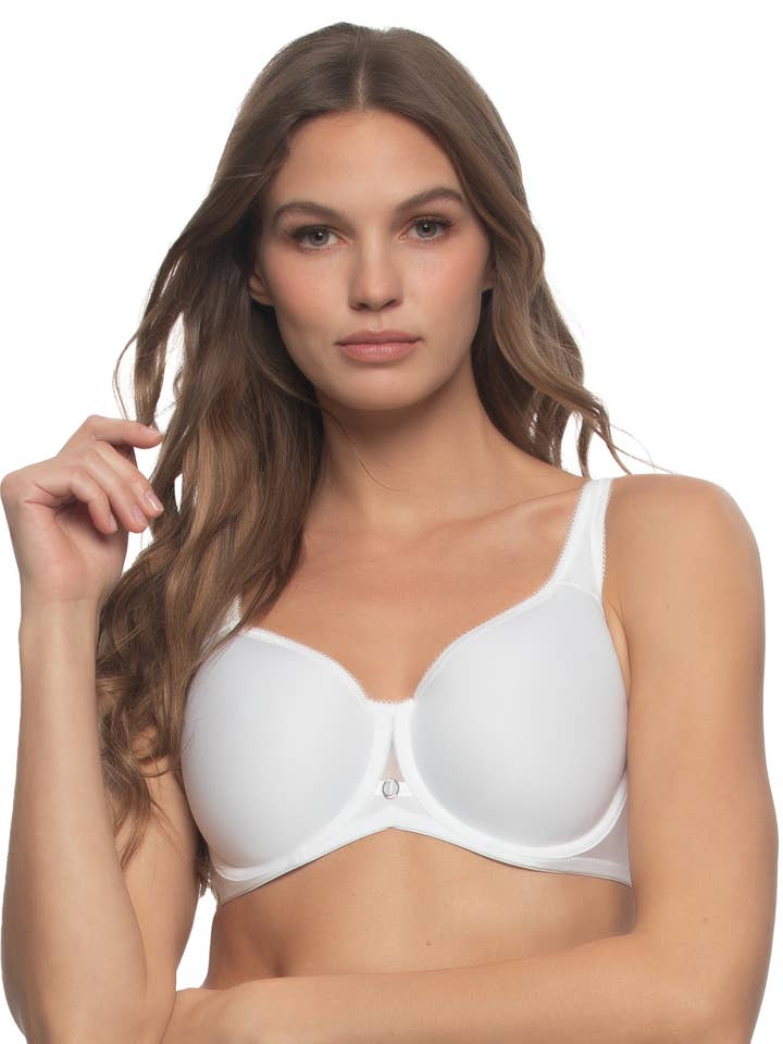 Celestial Seamless T-shirt Full Coverage Bra - White for wholesale by Felina