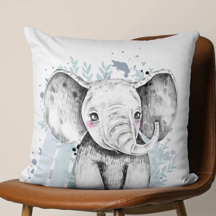 Elephant Safari Ready to Sew Cushion Panel for wholesale by bb drou & Compagnie